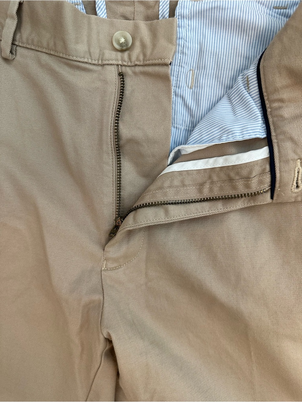 Peter Millar Crown Flat Front Chino Pants - Khaki Tan 32 - Picture 5 of 9